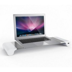 Monitor Stand Space Bar Desk Organizer with 4 USB Ports